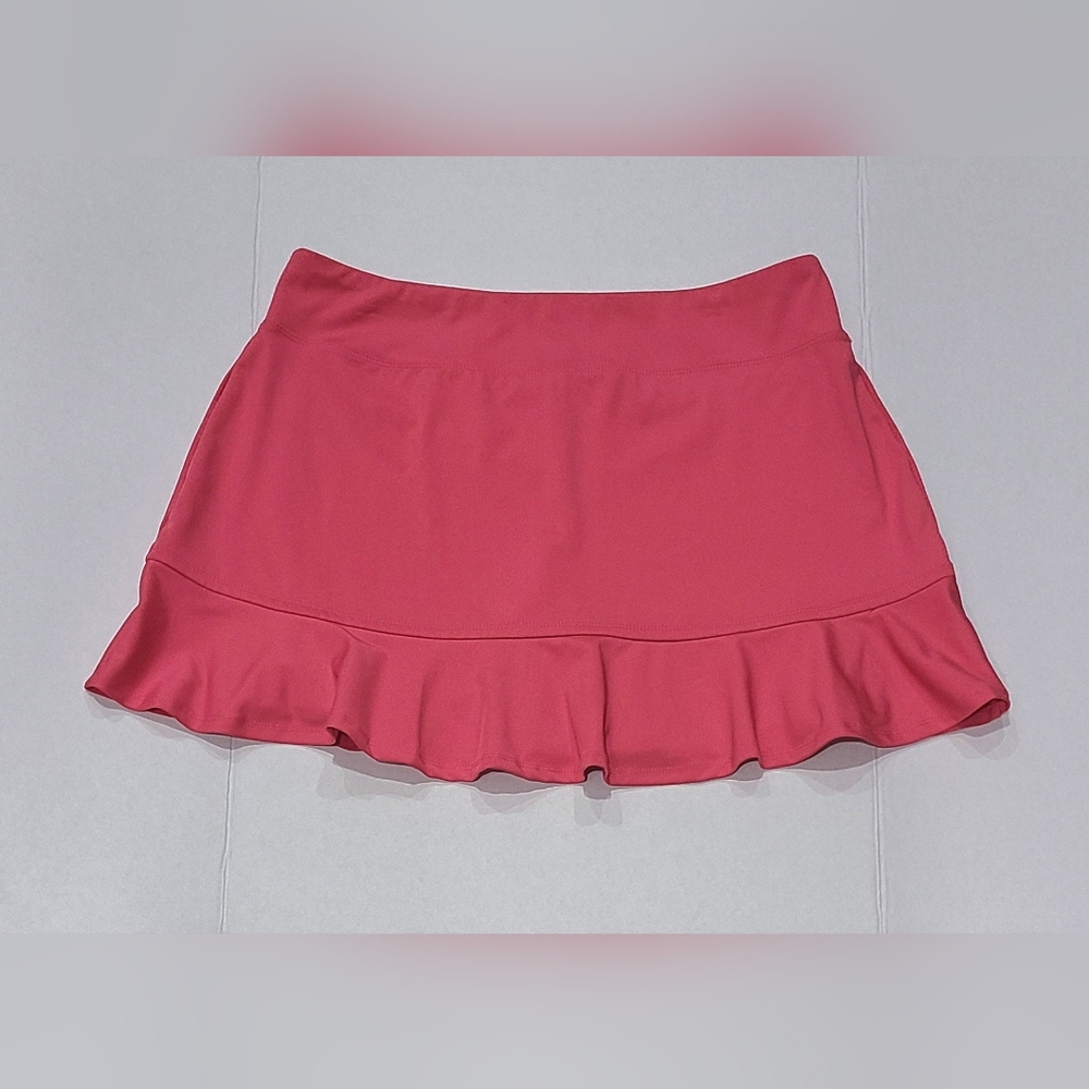 Tommy Bahama Golf Berry Pink Ruffle Hem Active Skort Sz XL - Picture 4 of 14
